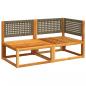 Preview: Gartensofa mit Kissen 2-Sitzer Massivholz Akazie