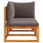 Preview: Gartensofa mit Kissen 2-Sitzer Massivholz Akazie