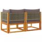 Preview: Gartensofa mit Kissen 2-Sitzer Massivholz Akazie