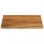 Preview: Tischplatte mit Baumkante 60x60x2,5 cm Massivholz Mango