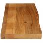Preview: Tischplatte mit Baumkante 110x20x3,8 cm Massivholz Mango