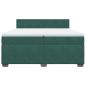 Preview: Boxspringbett mit Matratze Dunkelgrün 200x200 cm Samt