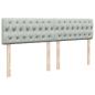 Preview: Boxspringbett mit Matratze Hellgrau 200x200 cm Samt