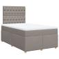 Preview: Boxspringbett mit Matratze Taupe 120x200 cm Stoff