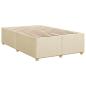 Preview: Boxspringbett mit Matratze Creme 120x200 cm Stoff