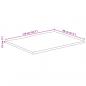 Preview: Tischplatte mit Baumkante 110x80x2,5 cm Raues Mango Massivholz
