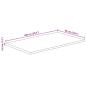 Preview: Tischplatte mit Baumkante 100x60x3,8 cm Raues Mango Massivholz