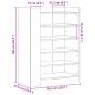 Preview: Schuhschrank Räuchereiche 74,5x37,5x100 cm Holzwerkstoff