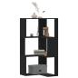 Preview: ARDEBO.de - Eck-Bücherregal 3 Böden Schwarz 50x50x102 cm Holzwerkstoff