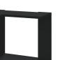 Preview: Eck-Bücherregal 3 Böden Schwarz 50x50x102 cm Holzwerkstoff