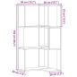 Preview: Eck-Bücherregal 3 Böden Schwarz 50x50x102 cm Holzwerkstoff