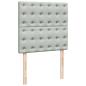 Preview: Boxspringbett mit Matratze Hellgrau 80x200 cm Samt