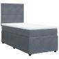 Preview: Boxspringbett mit Matratze Dunkelgrau 90x190 cm Samt