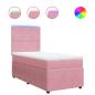 Preview: Boxspringbett mit Matratze Rosa 90x200 cm Samt