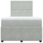 Preview: Boxspringbett mit Matratze Hellgrau 120x200 cm Samt