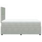 Preview: Boxspringbett mit Matratze Hellgrau 120x200 cm Samt