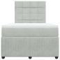 Preview: Boxspringbett mit Matratze Hellgrau 120x200 cm Samt
