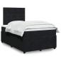 Preview: ARDEBO.de - Boxspringbett mit Matratze Schwarz 120x200 cm Samt