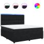 Preview: Boxspringbett mit Matratze Schwarz 180x200 cm Samt