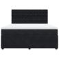 Preview: Boxspringbett mit Matratze Schwarz 180x200 cm Samt