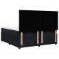Preview: Boxspringbett mit Matratze Schwarz 180x200 cm Samt