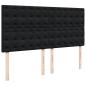 Preview: Boxspringbett mit Matratze Schwarz 180x200 cm Samt