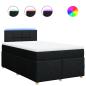 Preview: Boxspringbett mit Matratze Schwarz 120x200 cm Stoff