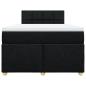 Preview: Boxspringbett mit Matratze Schwarz 120x200 cm Stoff