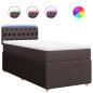 Preview: Boxspringbett mit Matratze Dunkelbraun 90x190 cm Stoff