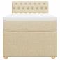 Preview: Boxspringbett mit Matratze Creme 90x190 cm Stoff