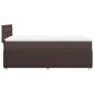 Preview: ARDEBO.de - Boxspringbett mit Matratze Dunkelbraun 90x190 cm Stoff