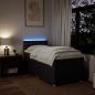 Preview: Boxspringbett mit Matratze Dunkelbraun 90x190 cm Stoff