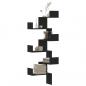 Preview: ARDEBO.de - Wand-Eckregal Schwarz 45x45x147 cm Holzwerkstoff