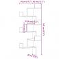 Preview: Wand-Eckregal Braun Eichen-Optik 45x45x147 cm Holzwerkstoff