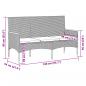 Preview: Gartenbank 3-Sitzer mit Kissen Grau Poly Rattan