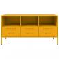Preview: TV-Schrank Senfgelb 100,5x39x50,5 cm Stahl