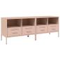 Preview: TV-Schränke 2 Stk. Rosa 68x39x50,5 cm Stahl