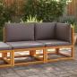 Preview: ARDEBO.de - Gartensofa mit Kissen 2-Sitzer Massivholz Akazie