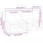 Preview: Gartensofa mit Kissen 2-Sitzer Massivholz Akazie