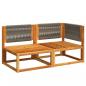 Preview: Gartensofa mit Kissen 2-Sitzer Massivholz Akazie