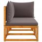Preview: Gartensofa mit Kissen 2-Sitzer Massivholz Akazie