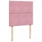 Preview: Boxspringbett mit Matratze Rosa 100x200 cm Samt
