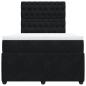 Preview: Boxspringbett mit Matratze Schwarz 120x190 cm Samt