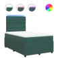 Preview: Boxspringbett mit Matratze Dunkelgrün 120x200 cm Samt