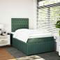 Preview: Boxspringbett mit Matratze Dunkelgrün 120x200 cm Samt