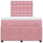 Preview: ARDEBO.de - Boxspringbett mit Matratze Rosa 120x200 cm Samt