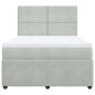 Preview: Boxspringbett mit Matratze Hellgrau 140x200 cm Samt