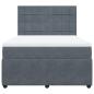 Preview: Boxspringbett mit Matratze Dunkelgrau 140x200 cm Samt
