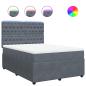 Preview: Boxspringbett mit Matratze Dunkelgrau 140x200 cm Samt