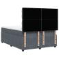 Preview: Boxspringbett mit Matratze Dunkelgrau 140x200 cm Samt